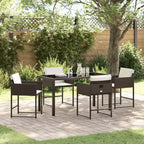 vidaXL Salon de jardin avec coussins 5 pcs Résine tressée marron
