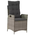 vidaXL Set da pranzo da giardino con cuscini 5 pz Grigio Rattan PE