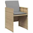 vidaXL Set da pranzo da giardino con cuscini 5 pz Rattan PE Beige