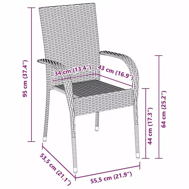 vidaXL Set da pranzo da giardino 5 pz Acciaio verniciato a polvere marrone
