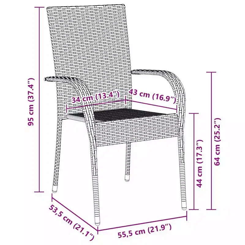 vidaXL Set da pranzo da giardino 5 pz in acciaio verniciato a polvere nero