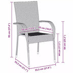 vidaXL Set da pranzo da giardino 5 pz in acciaio verniciato a polvere nero