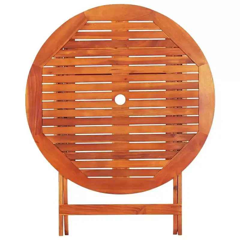 vidaXL Set da pranzo pieghevole da 5 pezzi per esterni in legno massello di eucalipto