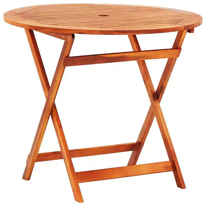 vidaXL Set da pranzo pieghevole da 5 pezzi per esterni in legno massello di eucalipto