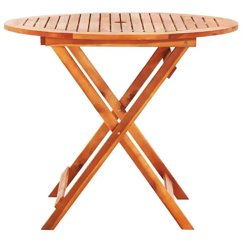 vidaXL Set da pranzo pieghevole da 5 pezzi per esterni in legno massello di eucalipto
