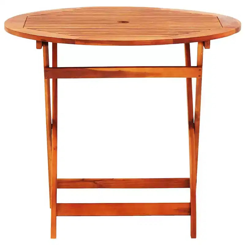 vidaXL Set da pranzo pieghevole da 5 pezzi per esterni in legno massello di eucalipto