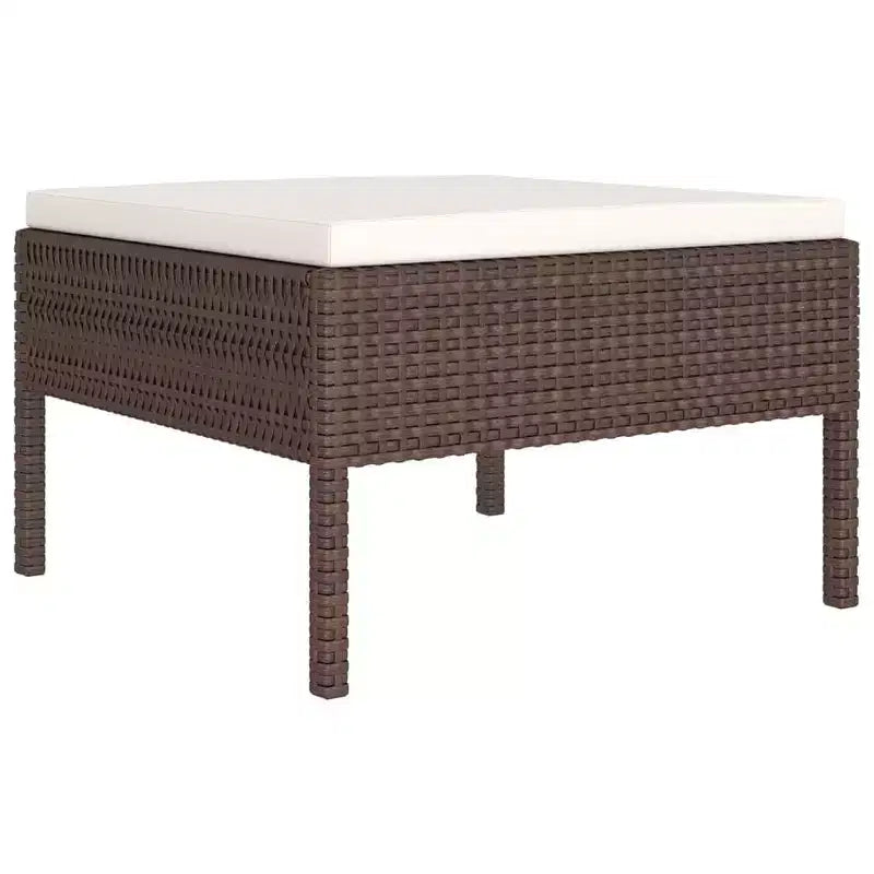 vidaXL Set Divani da Giardino 11 pz con Cuscini Polyrattan Marrone