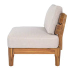 Christopher Knight Home Nikhil Set da 3 Pezzi Moderno da Patio in Acacia con Cuscini (Tavolo Non Incluso)