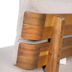 Christopher Knight Home Nikhil Set da 3 Pezzi Moderno da Patio in Acacia con Cuscini (Tavolo Non Incluso)