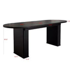 Okak 78IN Tavolo da Pranzo Estensibile per 4-8 Persone, Tavolo da Cucina con Base a Strisce di Legno, Tavolo Pieghevole per Soggiorno, Sala da Pranzo