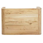 Tavolino da caffè Royal Hampton, in legno di acacia naturale lavorato a mano, rettangolare con piano ricurvo a cascata, 91 cm