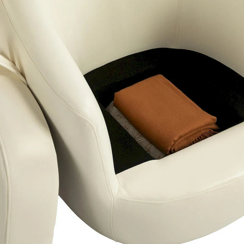 Fauteuil pivotant avec rangement intégré