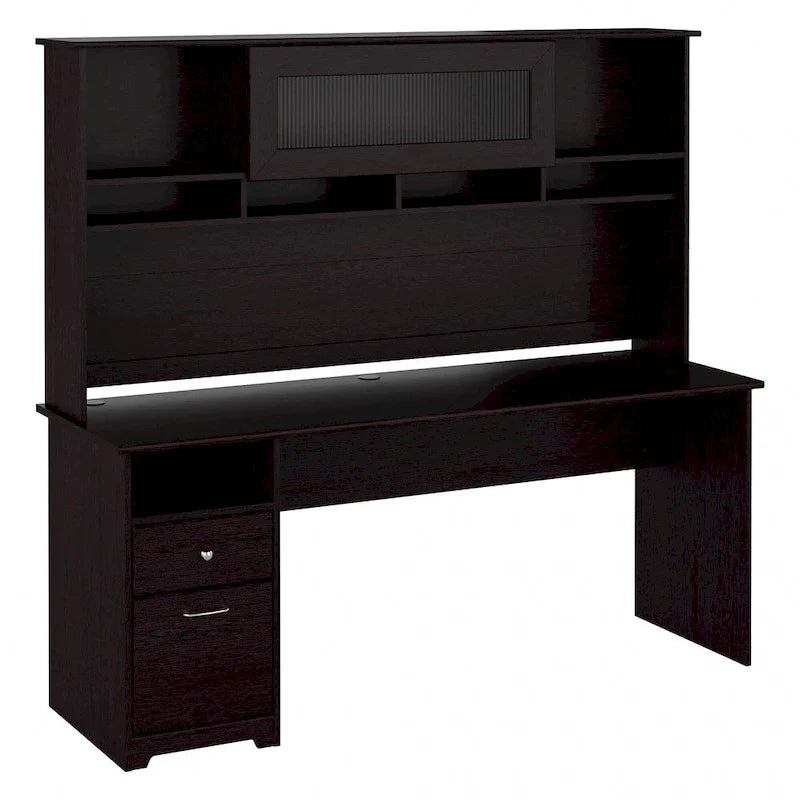 Scrivania per computer da 72" con libreria e cassetti di