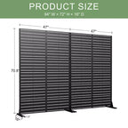 72 H Dovelina Brise-vue extérieur décoratif pour jardin (Lot de 2)