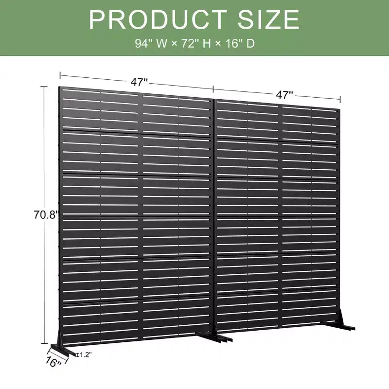 72 H Dovelina Brise-vue extérieur décoratif pour jardin (Lot de 2)