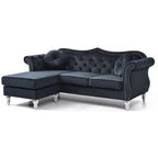 Divano Hollywood Velvet con Chaise Longue Reversibile