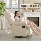 Poltrona reclinabile girevole con poggiapiedi extra-large, grigia