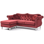 Divano Hollywood Velvet con Chaise Longue Reversibile