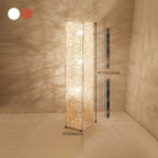 Lampada da terra in rattan LED a colonna con spina per soggiorno