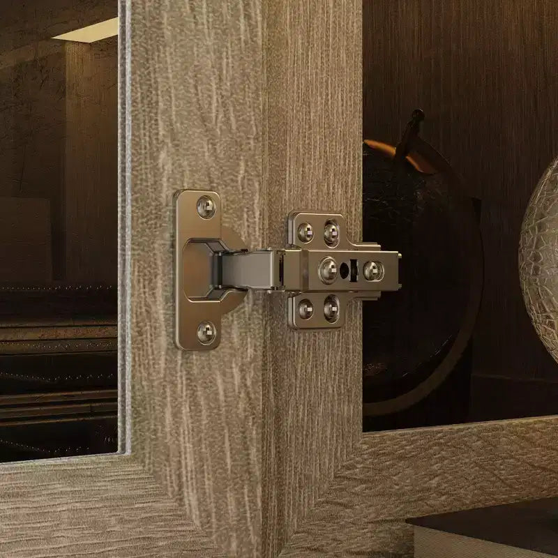 Famapy Libreria Rovere Grigio con Vetro e Striscia Luminosa a LED, Scaffale Alto con Ante, Vetrina per Collezione