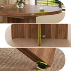 Tavolo da pranzo rotondo allungabile da 43,3''-59'' per 4-8 persone, moderno tavolo da pranzo ovale da cucina con prolunghe rimovibili, tavolo da pranzo per sala da pranzo, cucina