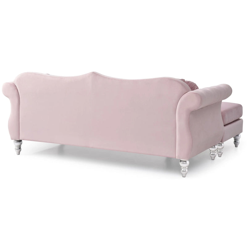 Divano Hollywood Velvet con Chaise Longue Reversibile