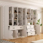 Famapy Armadio Combinato Grande con Ante in Vetro, Armadi Modulari
