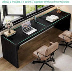 Ampia scrivania per computer per due persone, 199,9 L x 58,4 P