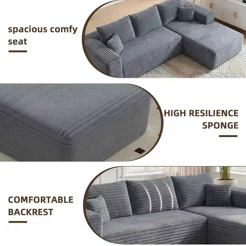 MAYEERTY 106 Divano Letto a Compressione in Velluto a Coste Larghe, Divano Letto Convertibile per Soggiorno Camera degli Ospiti