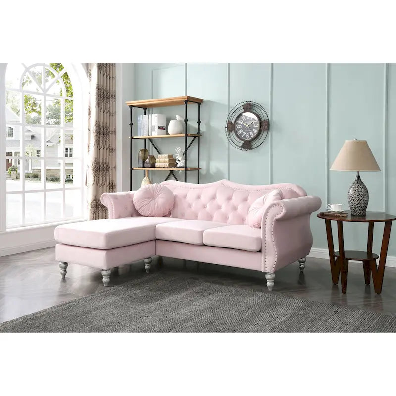 Divano Hollywood Velvet con Chaise Longue Reversibile
