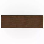 Credenza WyndenHall Wright con portabottiglie, finitura marrone invecchiato rustico