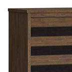 Credenza WyndenHall Wright con portabottiglie, finitura marrone invecchiato rustico