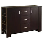 Inger Modern Buffet w/Side Shelves Espresso - HOMES: Inside + Out: Storage Console, Kitchen Hutch