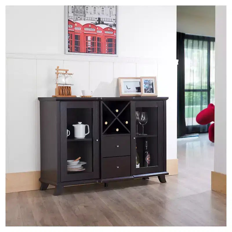 HOMES: Inside + Out Antonette Credenza Multi-Contenitore Transizionale Cappuccino