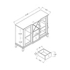 HOMES: Inside + Out Antonette Credenza Multi-Contenitore Transizionale Cappuccino