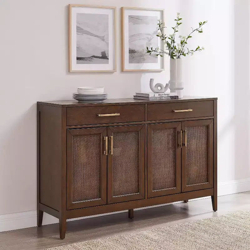 Crosley Milo Credenza Marrone Scuro da 142 cm