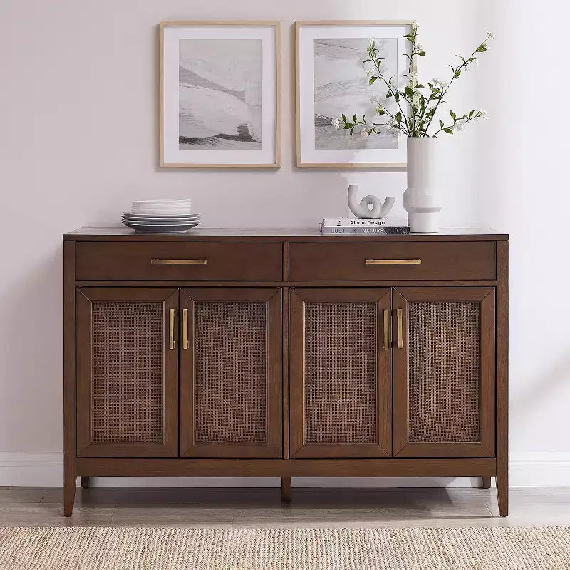 Crosley Milo Credenza Marrone Scuro da 142 cm