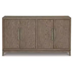 Chrestner Mobile Contenitore Nero/Grigio - Signature Design by Ashley: Contenitore Moderno, Credenza a 4 Ante