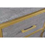 Credenza laterale Raven in legno di mango marrone - Timbergirl: robusto telaio in metallo, 3 cassetti, 2 ante