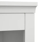 Lifestorey Set 2 Mobili Monza Modulari con Credenza e Top Effetto Marmo Bianco: Stile Rustico, Top Effetto Marmo, Ripiani Regolabili