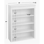 Lifestorey Set 2 Mobili Monza Modulari con Credenza e Top Effetto Marmo Bianco: Stile Rustico, Top Effetto Marmo, Ripiani Regolabili