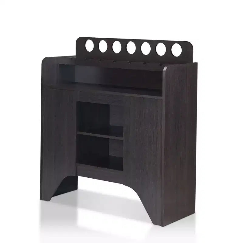 Belfi Wine Cabinet Espresso - HOMES: Inside + Out: Kitchen Buffet, Liquor Storage, 7 Bottle Rack