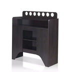 Belfi Wine Cabinet Espresso - HOMES: Inside + Out: Kitchen Buffet, Liquor Storage, 7 Bottle Rack