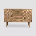 Christopher Knight Home Latimer Mid-Century Modern 3 Drawer Sideboard Natural: Mango Wood Buffet Table, 2 Doors