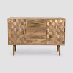 Christopher Knight Home Latimer Mid-Century Modern 3 Drawer Sideboard Natural: Mango Wood Buffet Table, 2 Doors