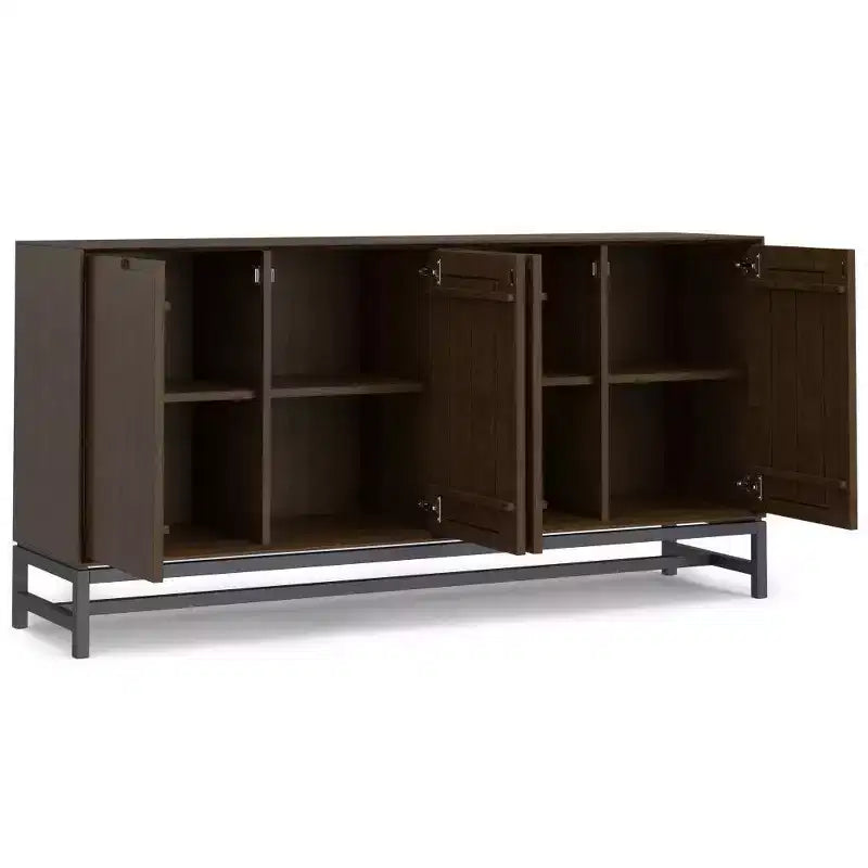 WyndenHall Devlin Credenza/Buffet a 4 Ante, Marrone Noce