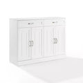Stanton Sideboard White - Crosley: Adjustable Shelves, Storage, 4 Doors, 2 Drawers, Dining Room, Traditional Style
