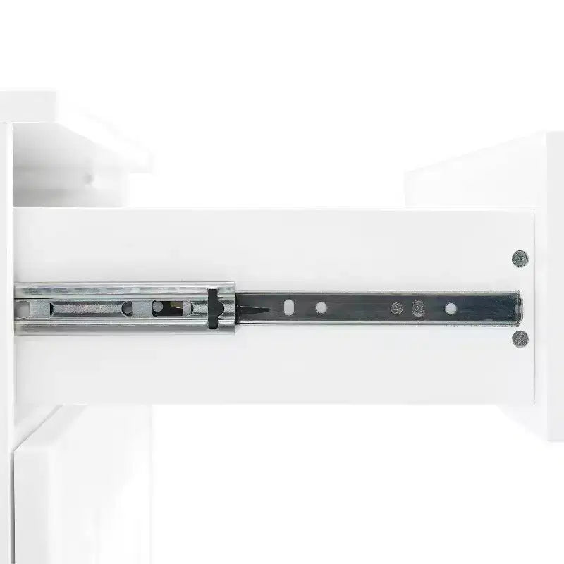 Credenza Stanton Bianca - Crosley: Ripiani regolabili, Mobile contenitore, 4 ante, 2 cassetti, Sala da pranzo, Stile tradizionale