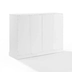 Credenza Stanton Bianca - Crosley: Ripiani regolabili, Mobile contenitore, 4 ante, 2 cassetti, Sala da pranzo, Stile tradizionale