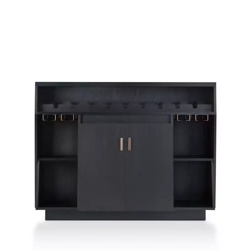 Veritte Contemporary 9 Bottle Buffet Black - miBasics